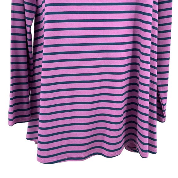 Matilda Jane Long Sleeve Top Womens Size Large Purple Stripe Front Pockets - Picture 7 of 14
